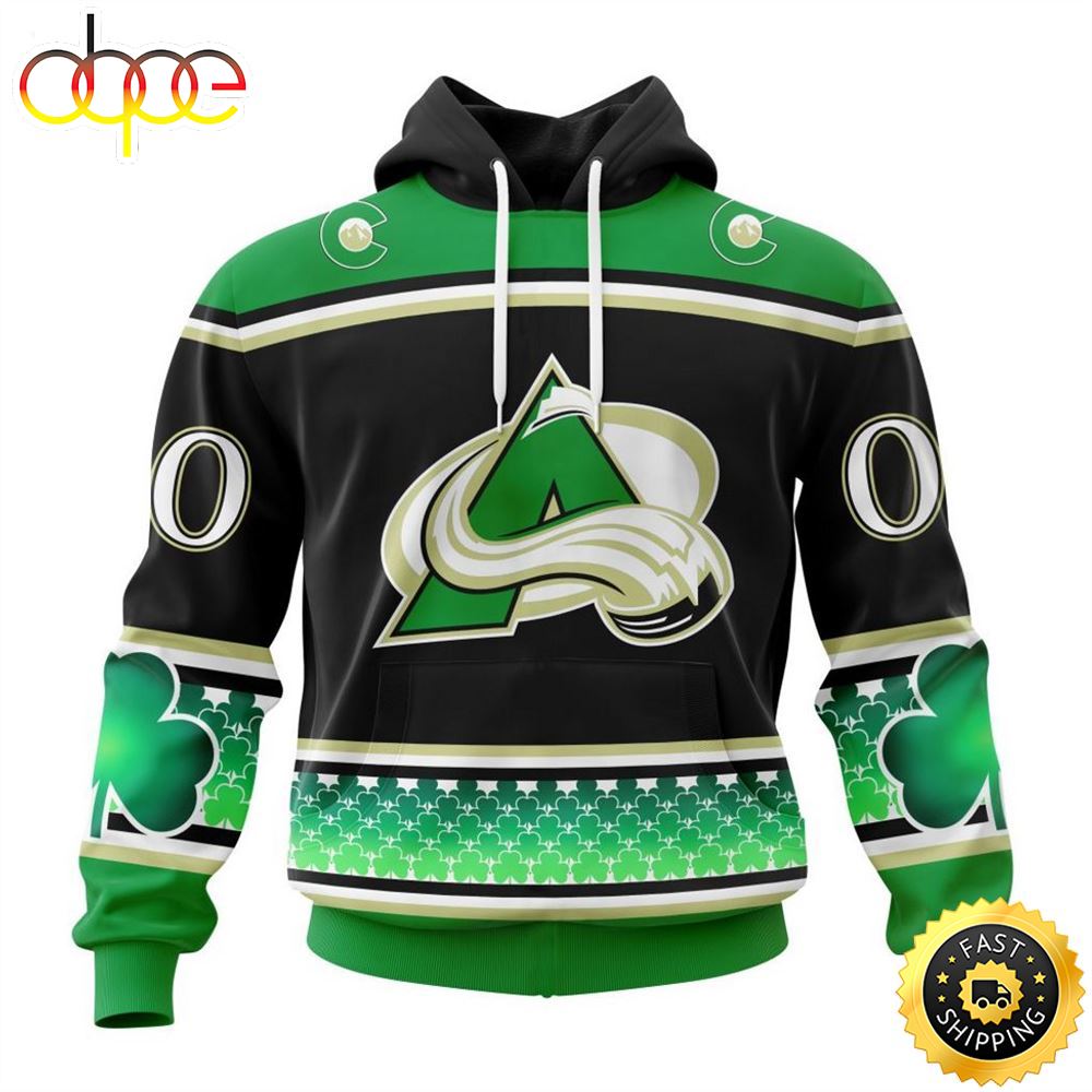 Personalized NHL Colorado Avalanche Specialized Unisex Kits Hockey Celebrate St Patrick's Day Hoodie