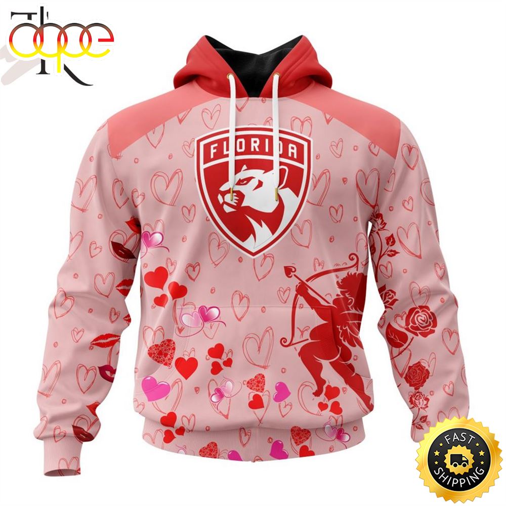 Personalized NHL Florida Panthers Special Design For Valentines Day Hoodie