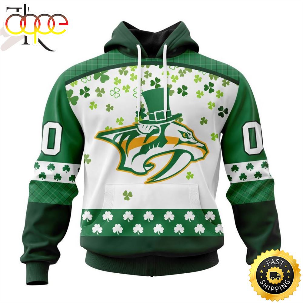 Personalized NHL Nashville Predators Special Design For St. Patrick Day Hoodie