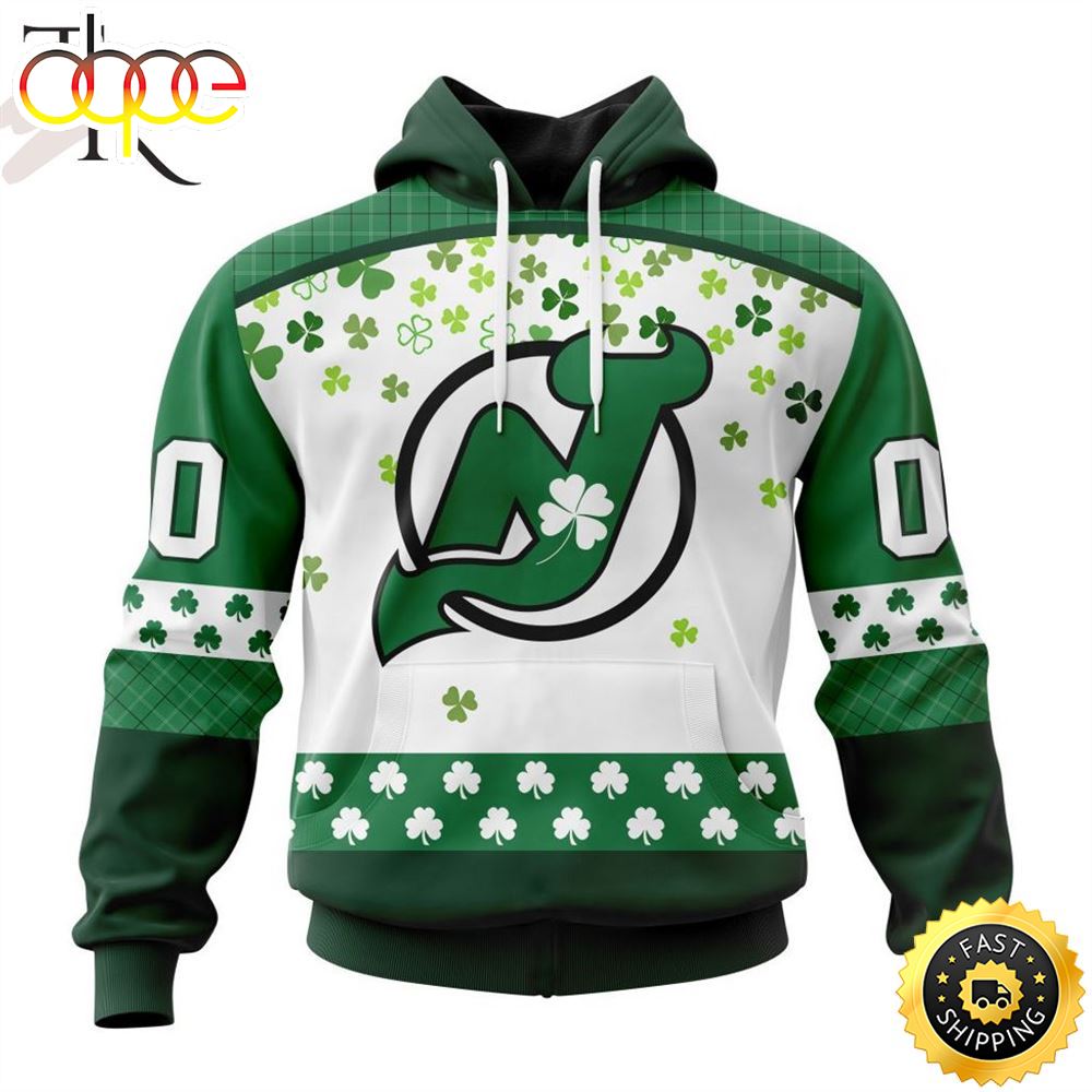 Personalized NHL New Jersey Devils Special Design For St. Patrick Day Hoodie