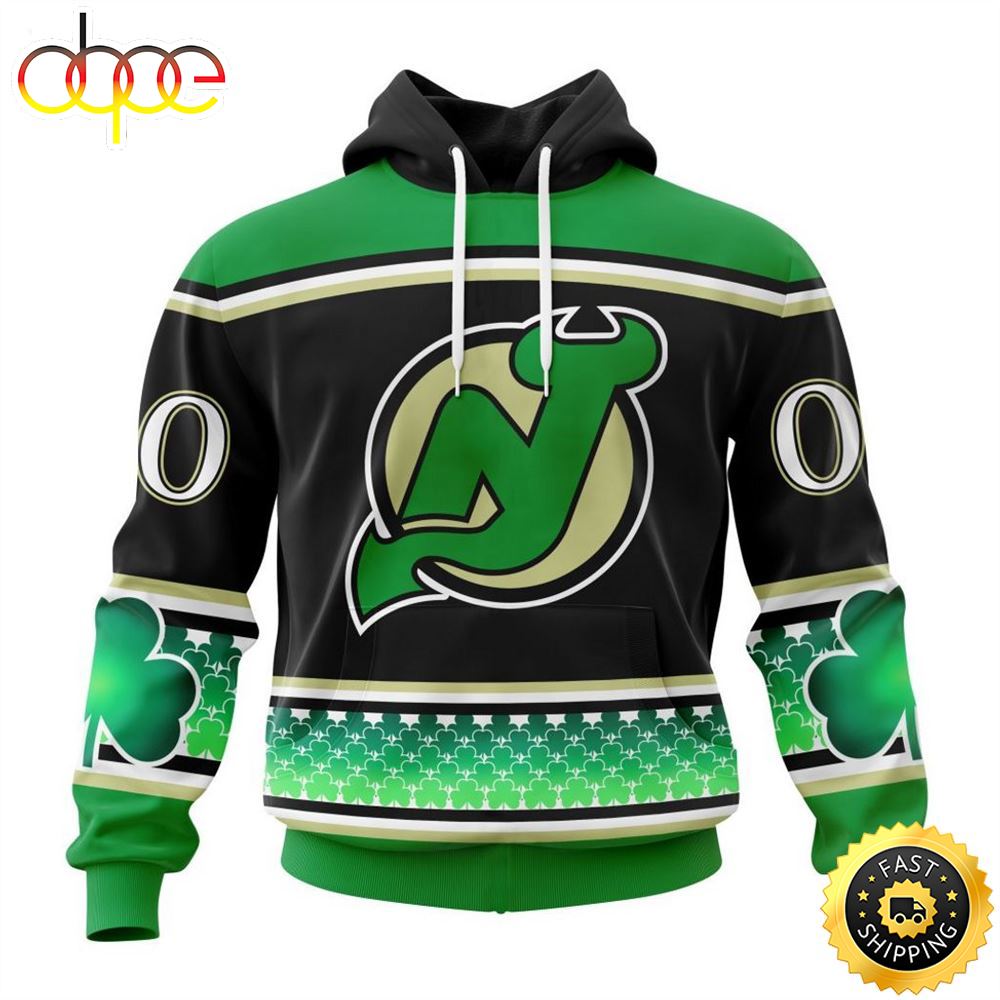 Personalized NHL New Jersey Devils Specialized Hockey Celebrate St Patrick's Day Hoodie