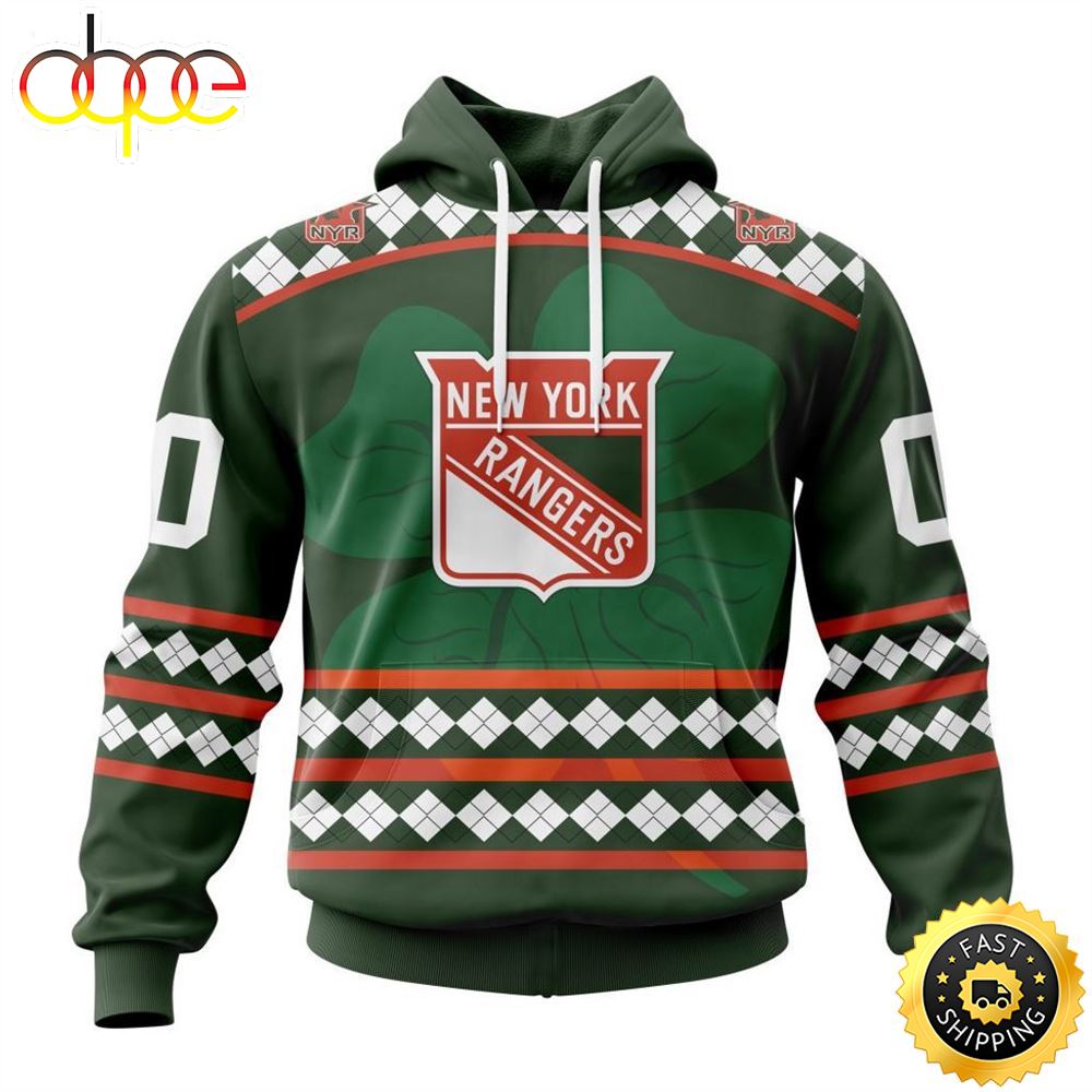 Personalized NHL New York Rangers Specialized Unisex Kits Hockey Celebrate St Patrick's Day Hoodie
