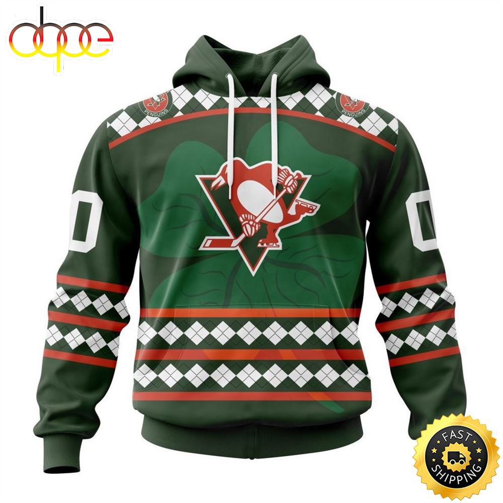 Personalized NHL Pittsburgh Penguins Specialized Unisex Kits Hockey Celebrate St Patrick's Day Hoodie
