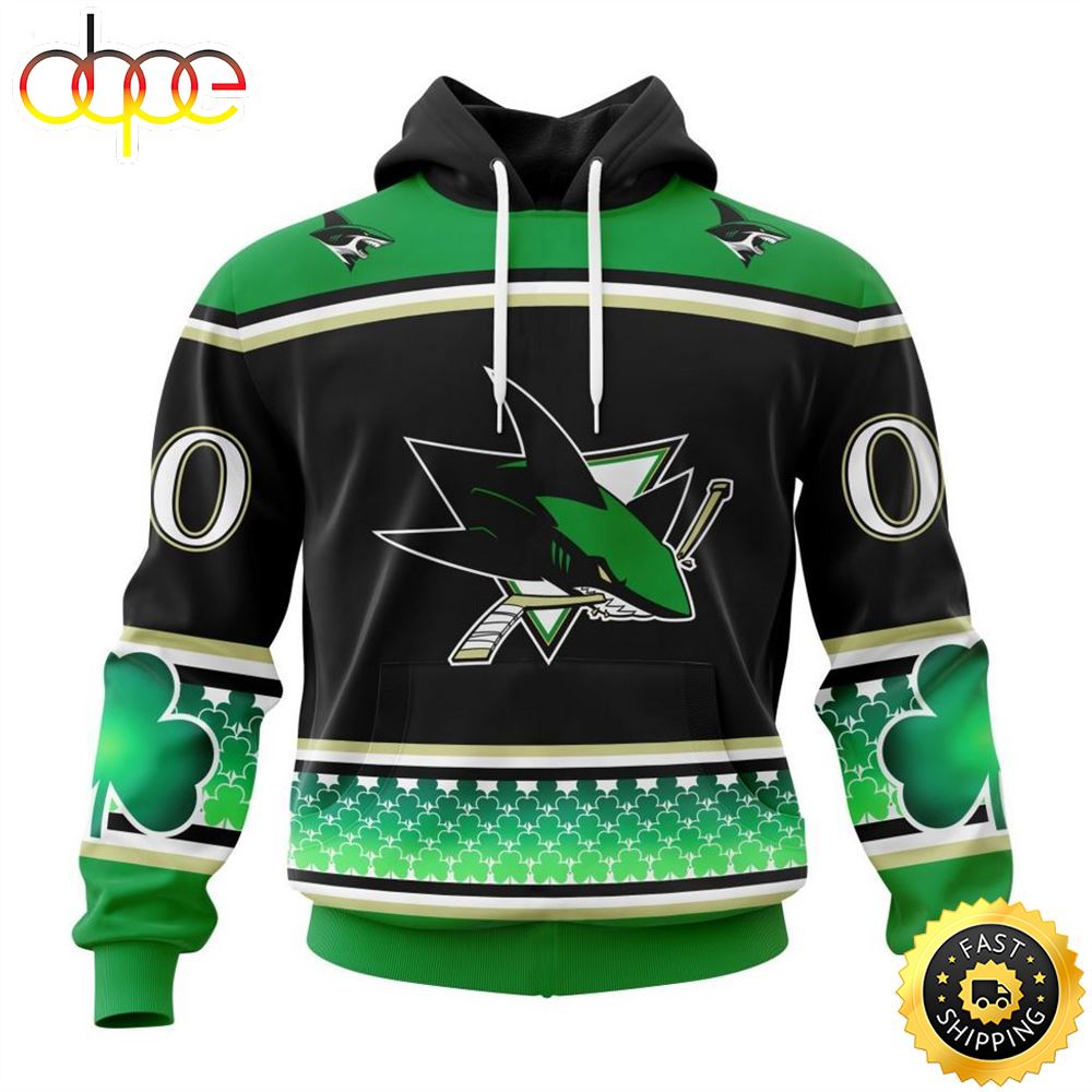 Personalized NHL San Jose Sharks Specialized Hockey Celebrate St Patrick's Day Hoodie