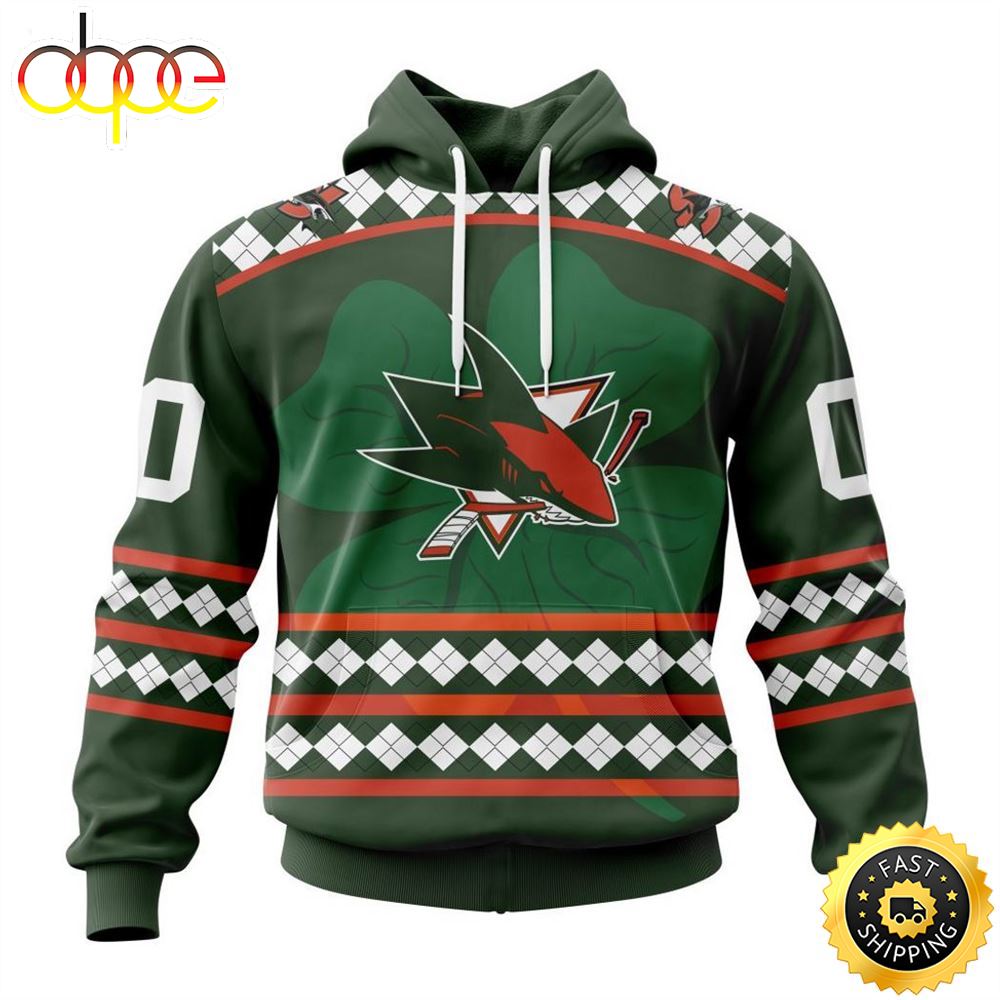 Personalized NHL San Jose Sharks Specialized Unisex Kits Hockey Celebrate St Patrick's Day Hoodie