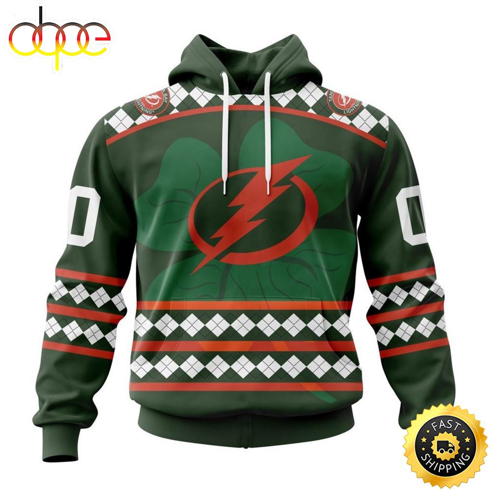 Personalized NHL Tampa Bay Lightning Specialized Unisex Kits Hockey Celebrate St Patrick's Day Hoodie