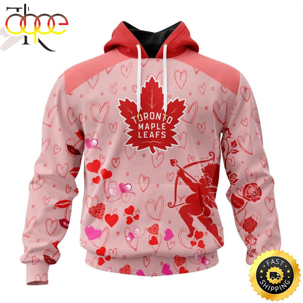 Personalized NHL Toronto Maple Leafs Special Design For Valentines Day Hoodie