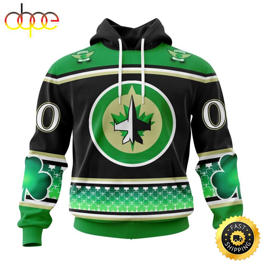 Personalized NHL Winnipeg Jets Specialized Hockey Celebrate St Patrick's Day Hoodie