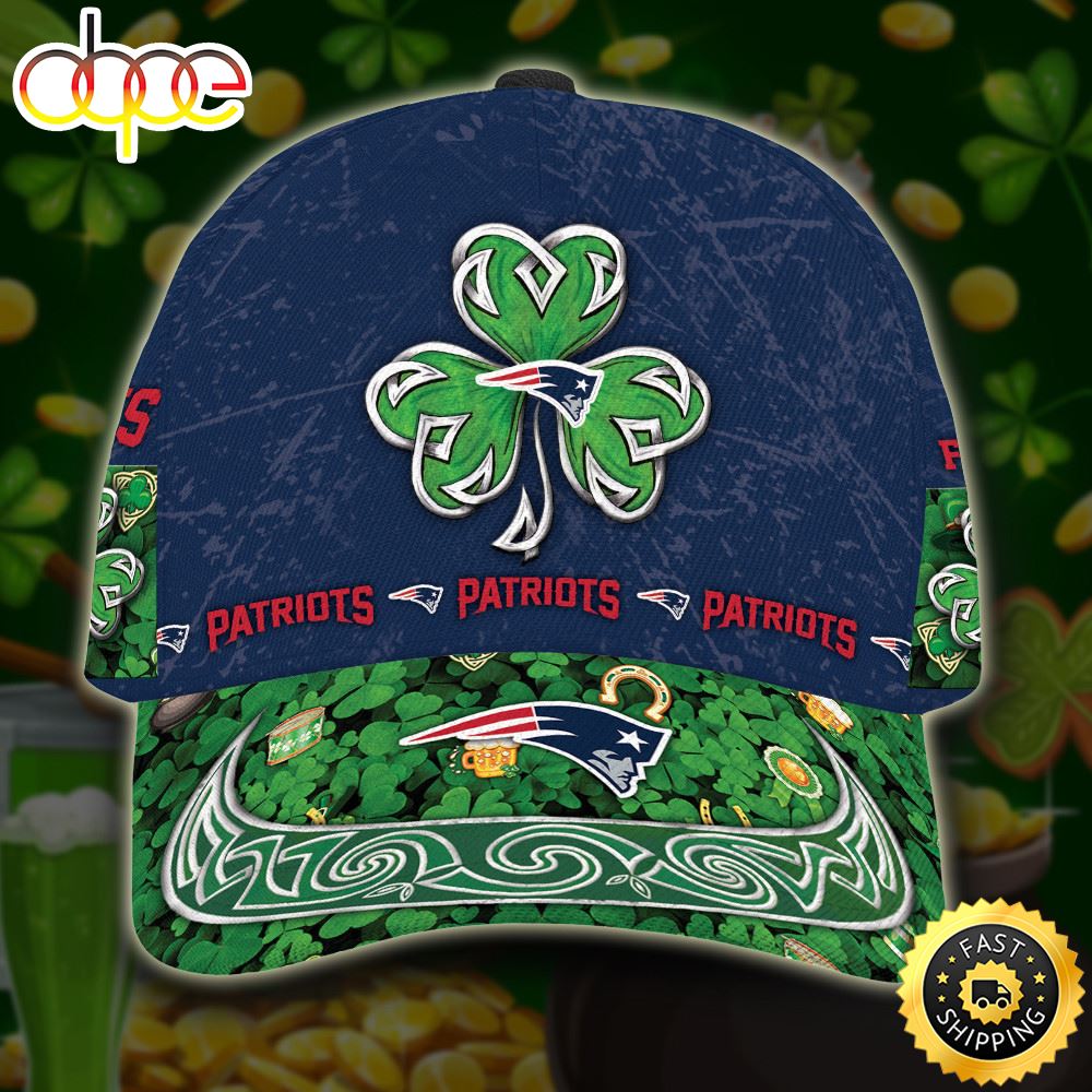 Personalized New England Patriots St Patrick's Day All Over Print 3D Classic Cap-TPH