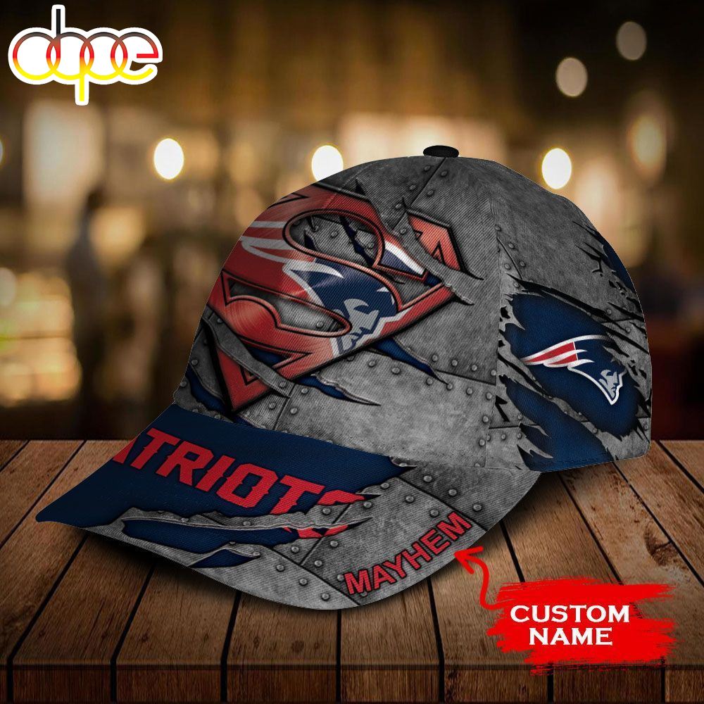 Personalized New England Patriots Superman All Over Print 3D Classic Cap