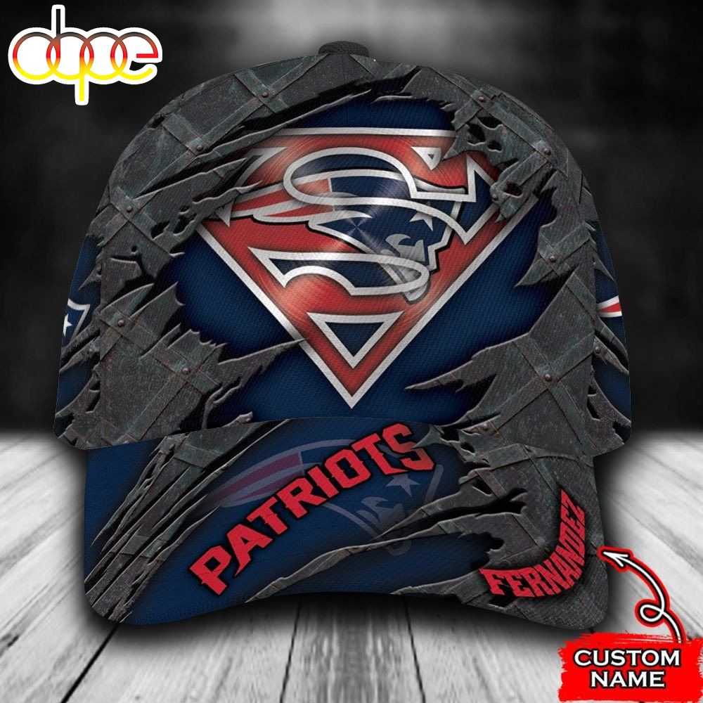 Personalized New England Patriots Superman Logo All Over Print 3D Baseball Cap