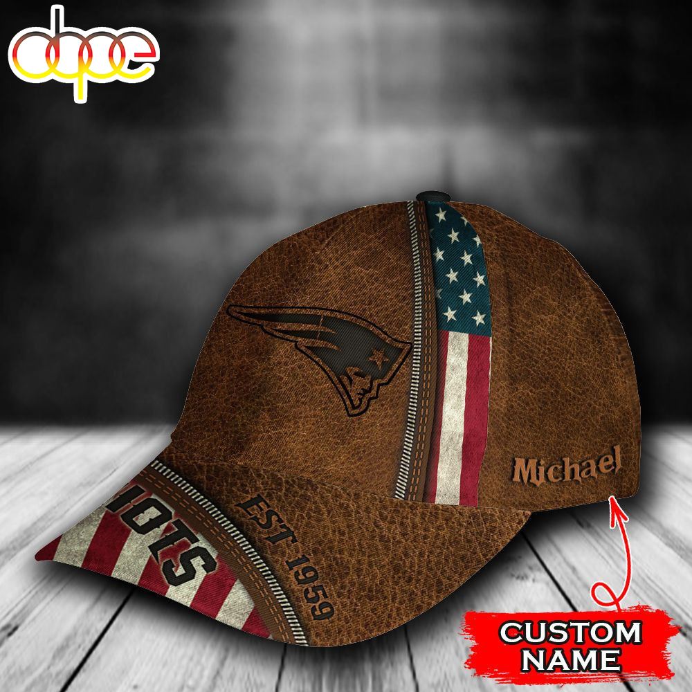 Personalized New England Patriots USA Flag Zip All Over Print 3D Classic Cap