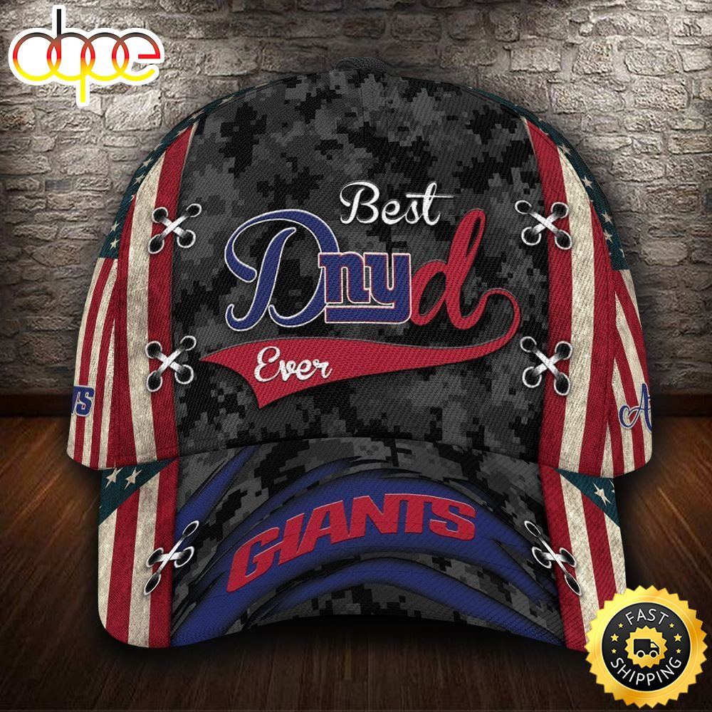 Personalized New York Giants Best Dad USA Flag All Over Print 3D Classic Cap