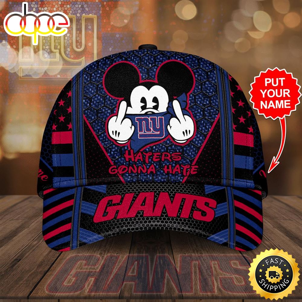 Personalized New York Giants Football Team Haters Gonna Hate Mickey All Over Print 3D Baseball Cap