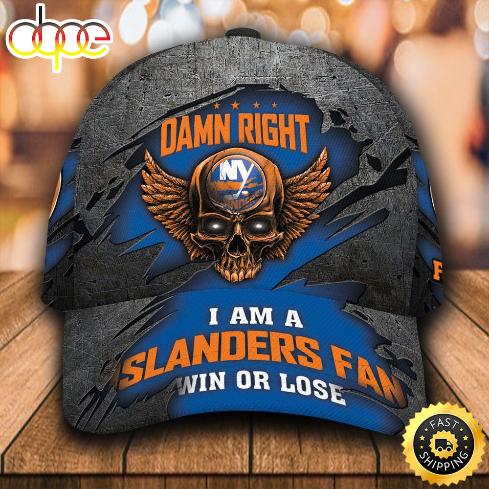 Personalized New York Islanders Damn Right Text All Over Print 3D Classic Cap