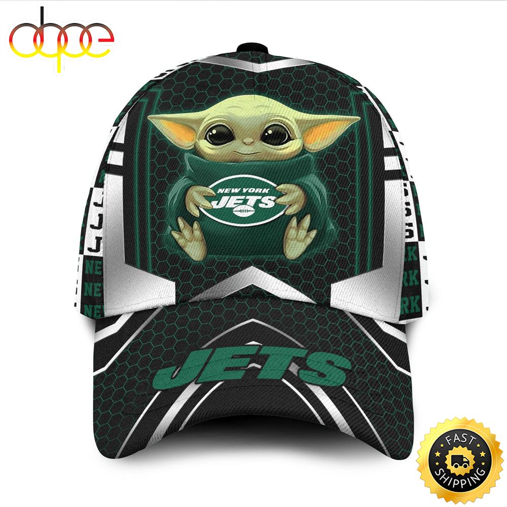 Personalized New York Jets Baby Yoda All Over Print 3D Classic Cap