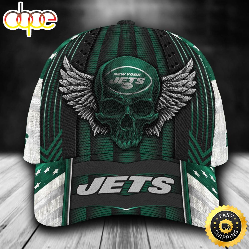 Personalized New York Jets Luxury Skull All Over Print 3D Classic Cap