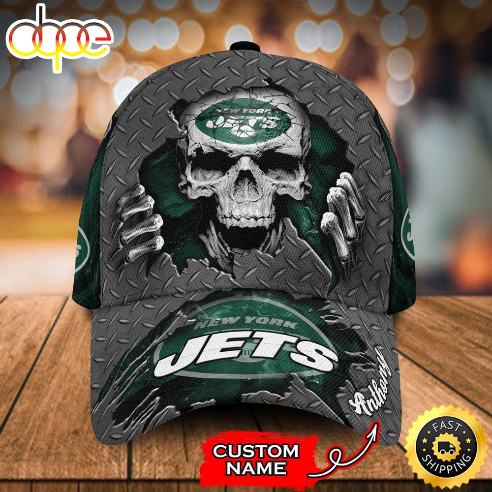 Personalized New York Jets Skeleton All Over Print 3D Classic Cap