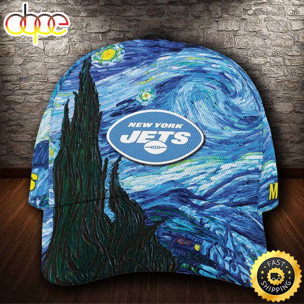 Personalized New York Jets Van Gogh All Over Print 3D Classic Cap