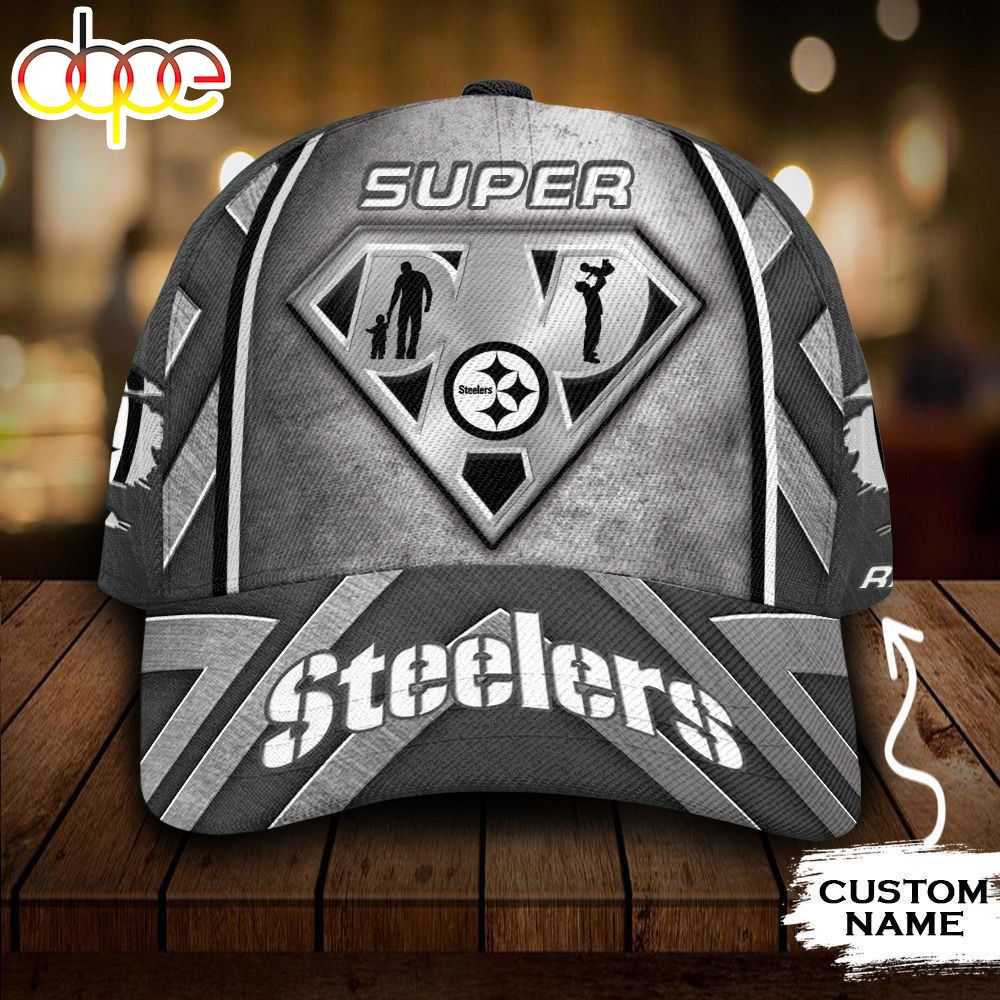 Personalized Pittsburgh Steelers Superman Dad All Over Print 3D Baseball Cap