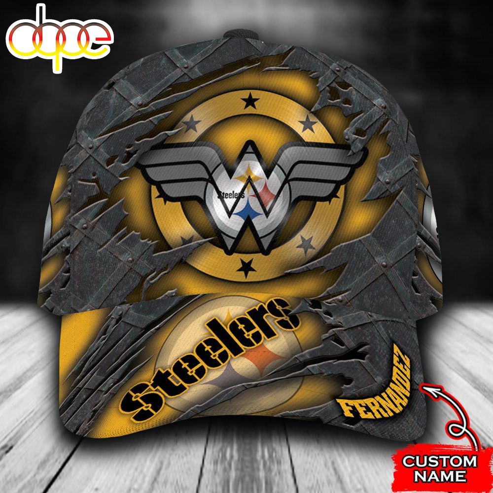 Personalized Pittsburgh Steelers Wonder Woman Logo All Over Print 3D Classic Cap