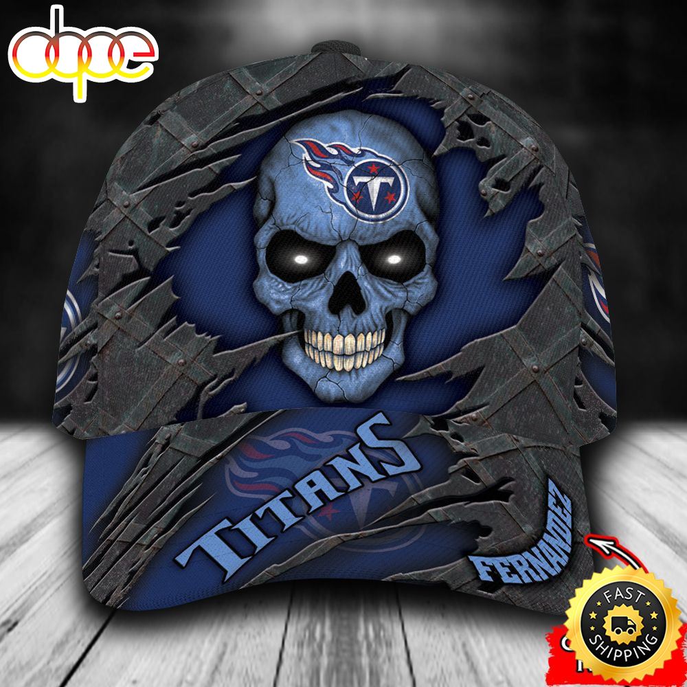 Personalized Tennessee Titans Skull All Over Print 3D Classic Cap