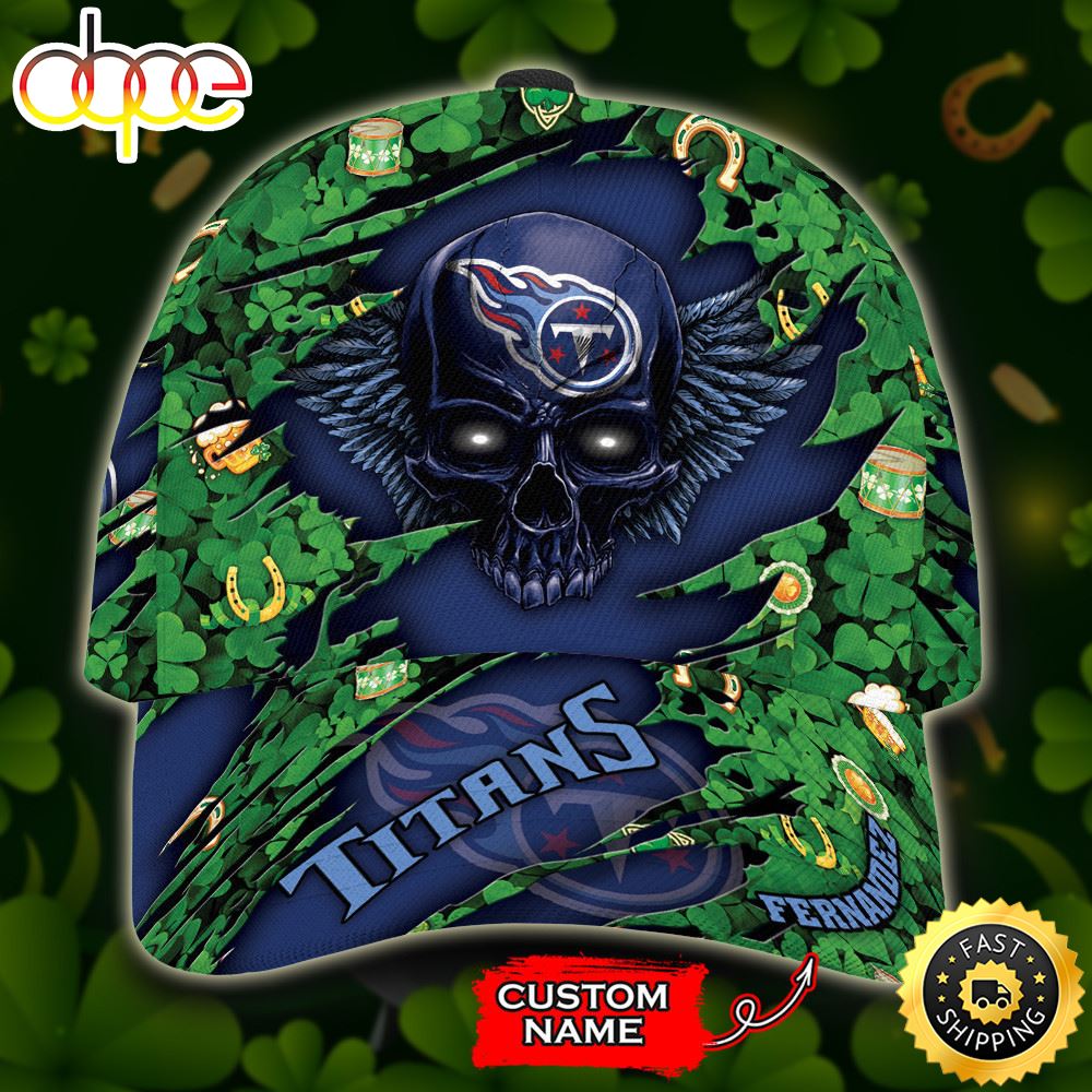 Personalized Tennessee Titans St Patrick's Day Skull All Over Print 3D Classic Cap-TPH