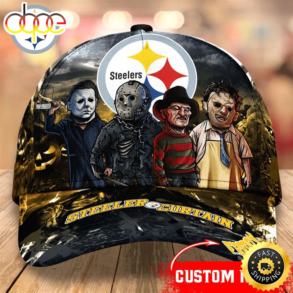 Pittsburgh Steelers Nfl Personalized Trending Cap Mixed Horror Movie Characters