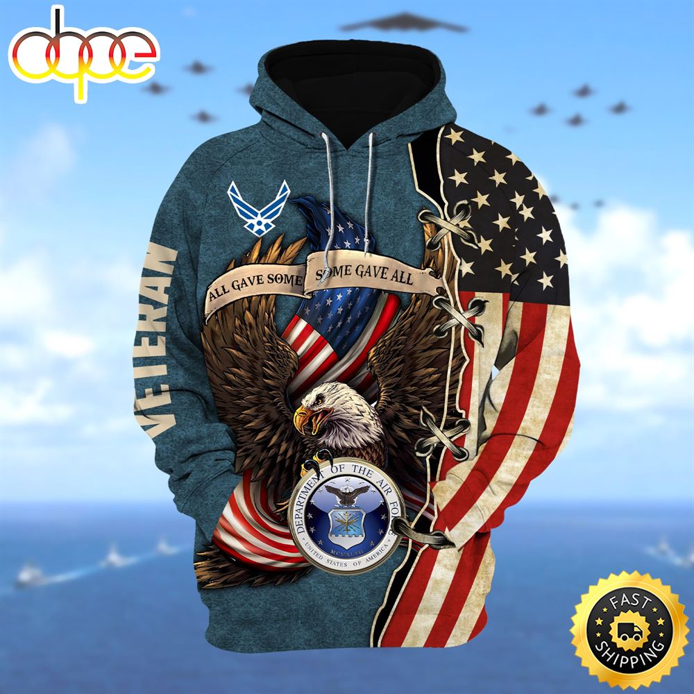 Premium Multiple US Military Services Veteran Hoodie Shirt