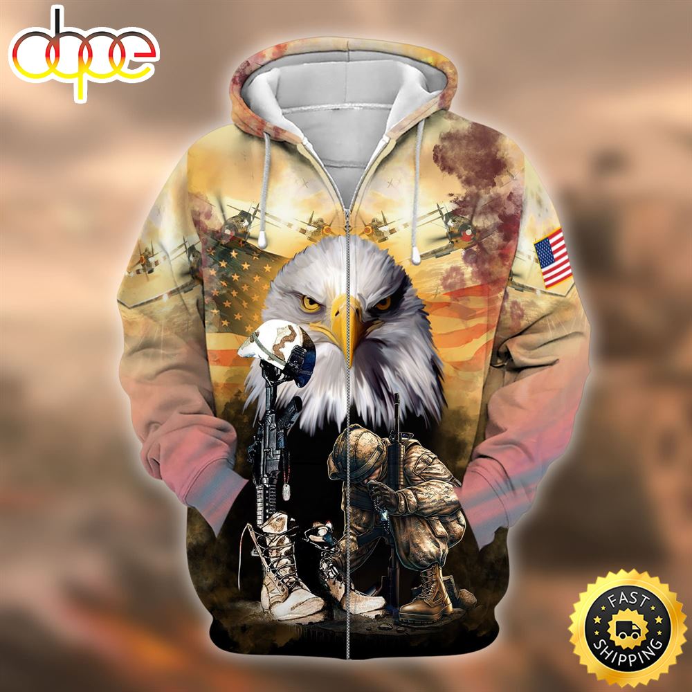 Premium U.S. Veteran Zip Hoodie