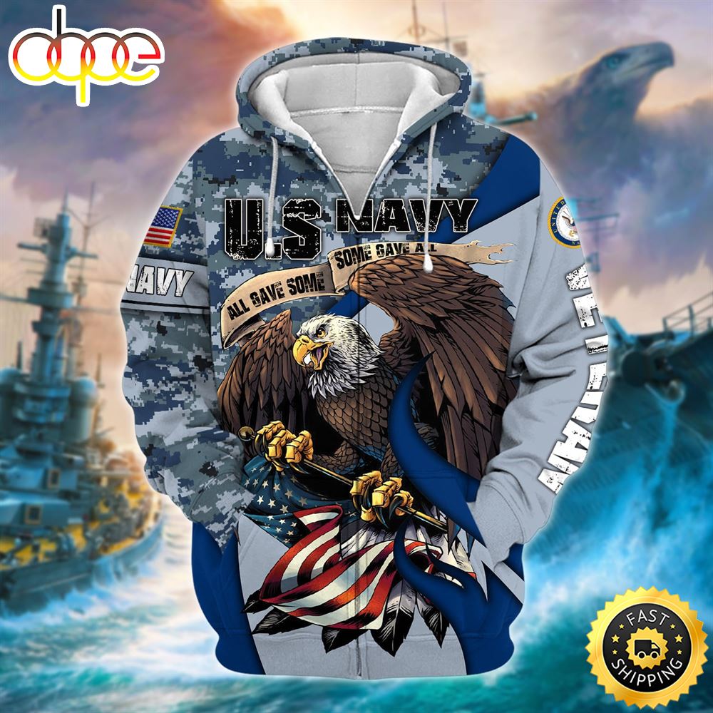 Premium U.S Multiple Service Veteran Zip Hoodie