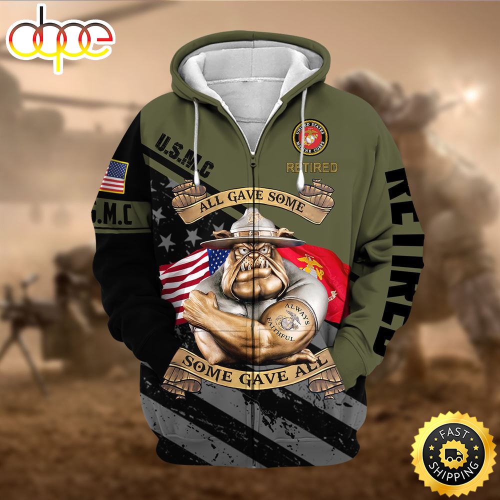 Premium US Retired Zip Hoodie