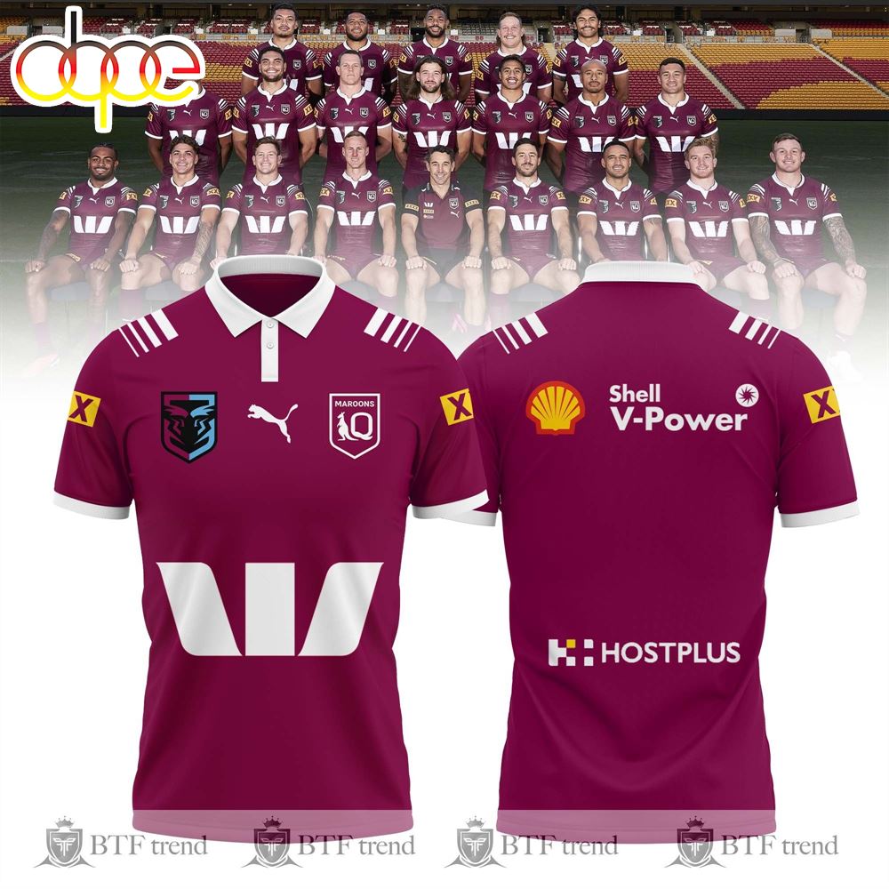 Queensland Maroons 2024 Logo Polo Shirt