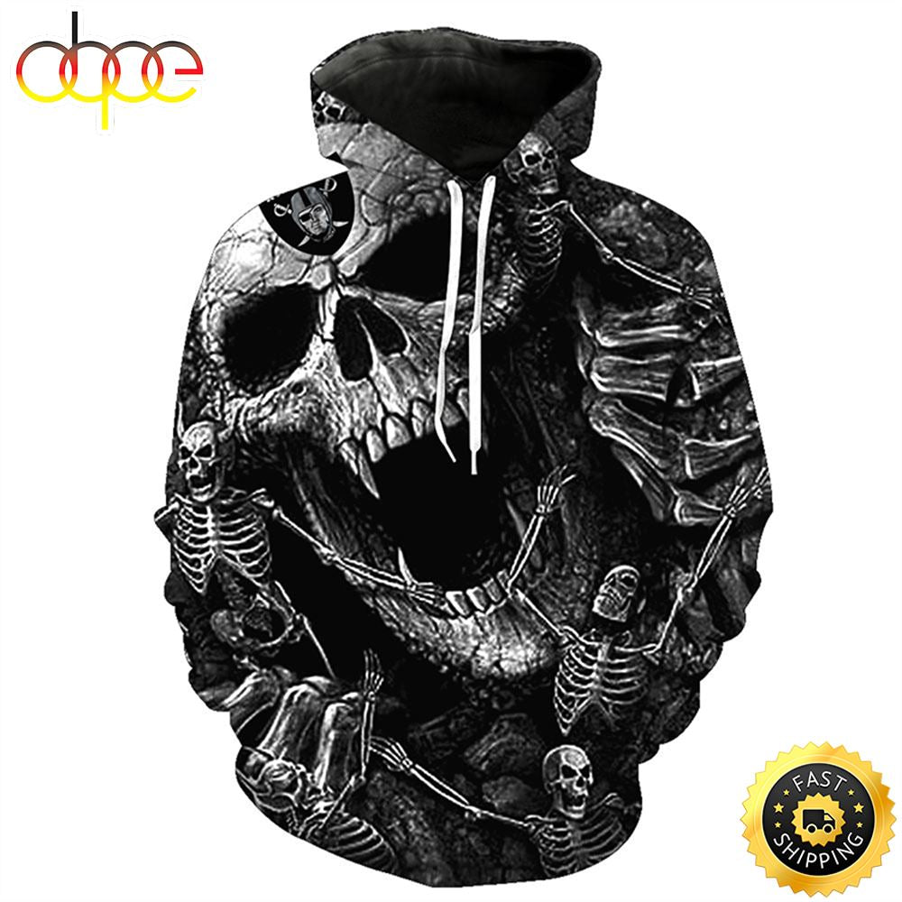 Raiders Hoodie Skull For Men