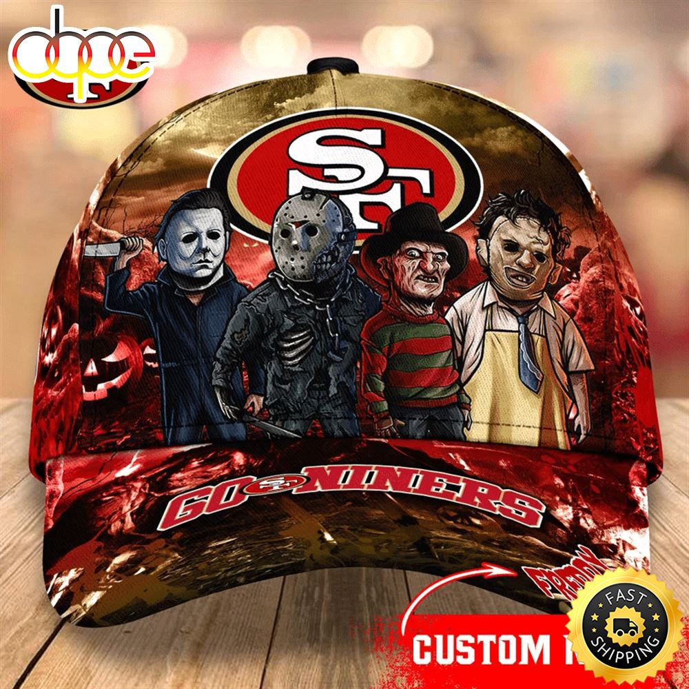 San Francisco 49ers  Nfl Personalized Trending Cap Mixed Horror Movie Characters