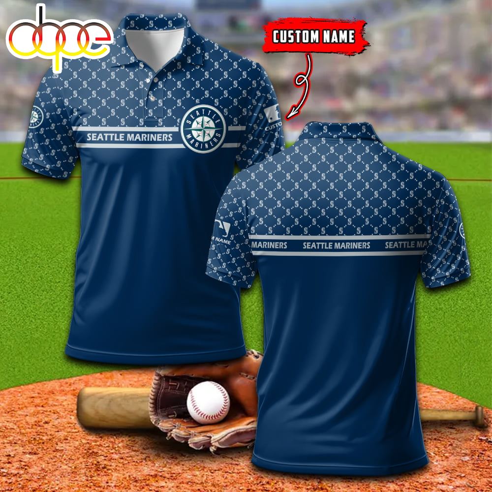 Seattle Mariners Custom Name Sports For Fan Polo Shirt