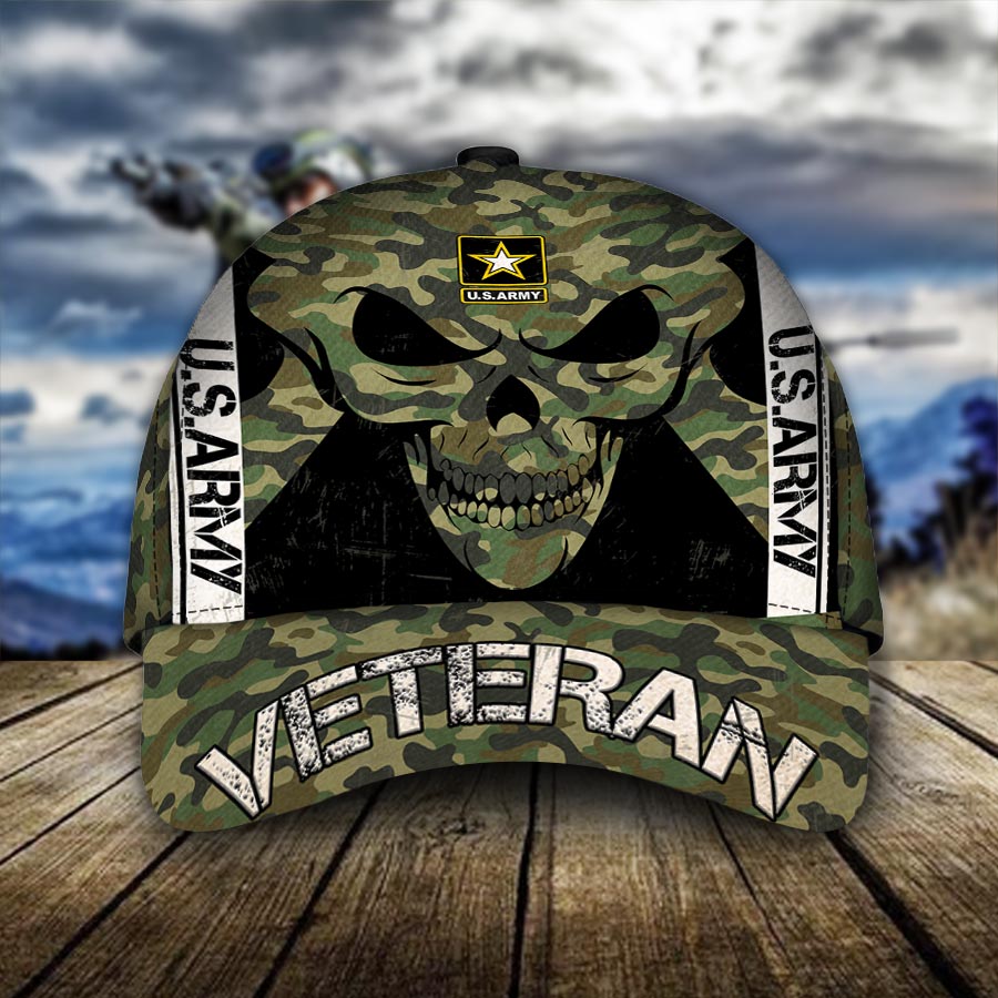 Skull US Army Veteran Classic Cap