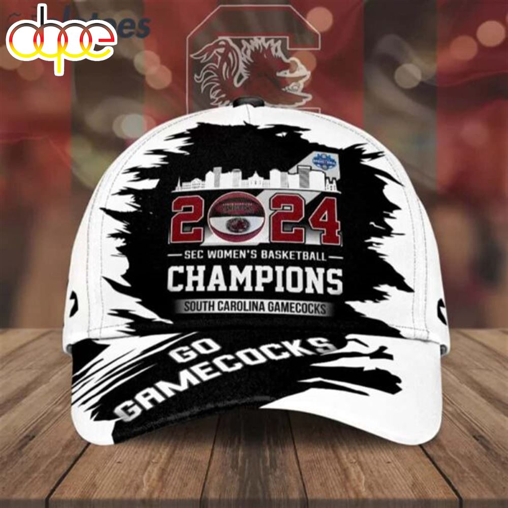 South Carolina Gamecocks 2024 Sec Women’s Basketball Champions 3D Cap
