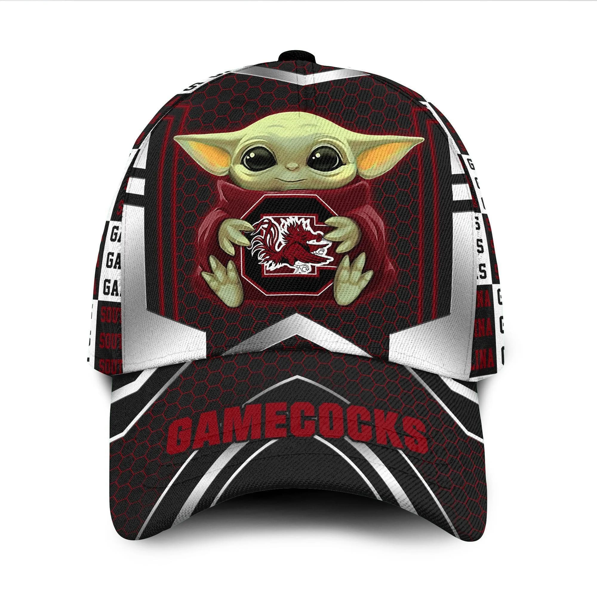 South Carolina Gamecocks Baby Yoda All Over Print 3D Baseball Cap