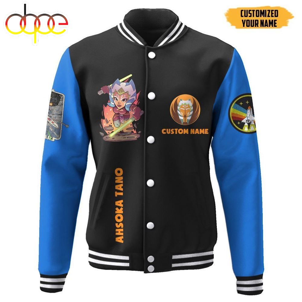 Star Wars Ahsoka Tano Custom Name Baseball Jacket