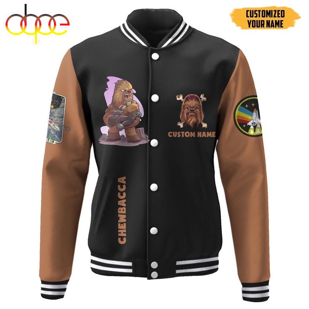 Star Wars Chewbacca Custom Name Baseball Jacket