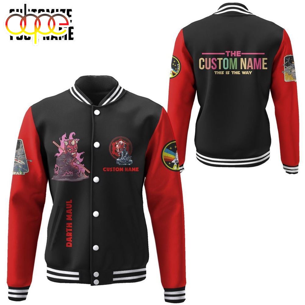 Star Wars Darth Maul Custom Name Baseball Jacket