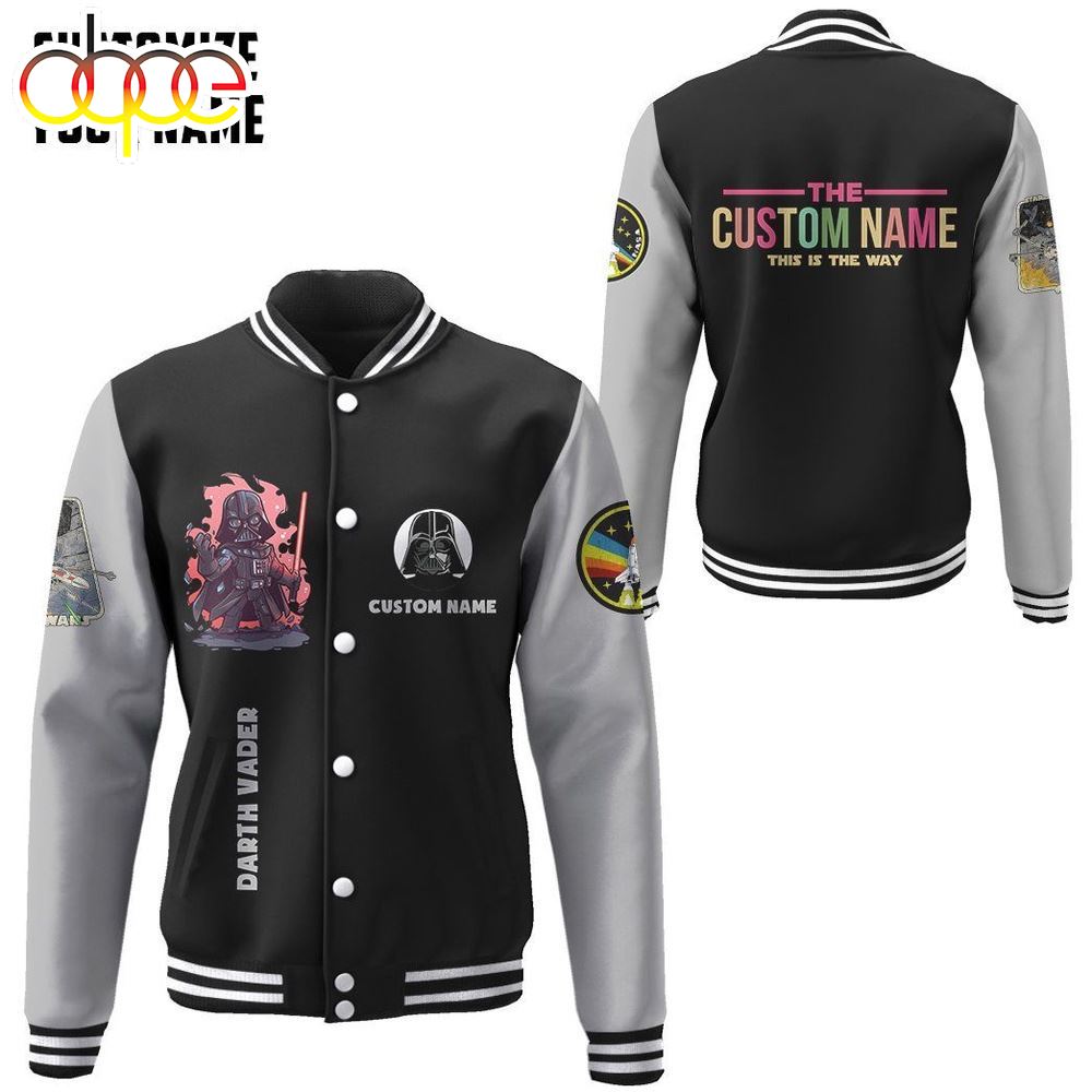 Star Wars Darth Vader Custom Name Baseball Jacket