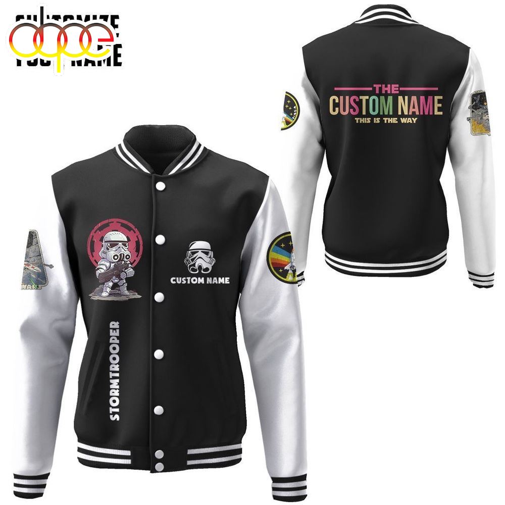 Star Wars Stormtrooper Custom Name Baseball Jacket