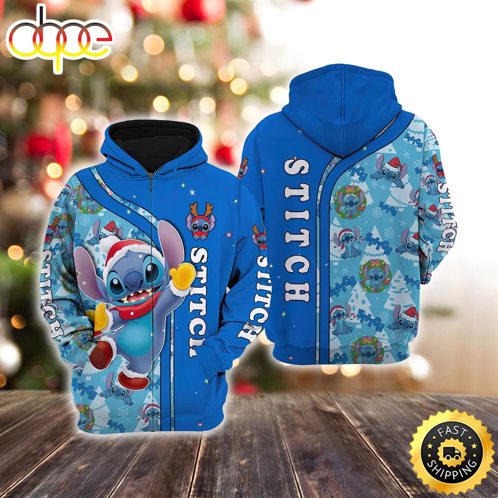 Stitch Christmas Disney Christmas Hoodie All Over Print Shirts