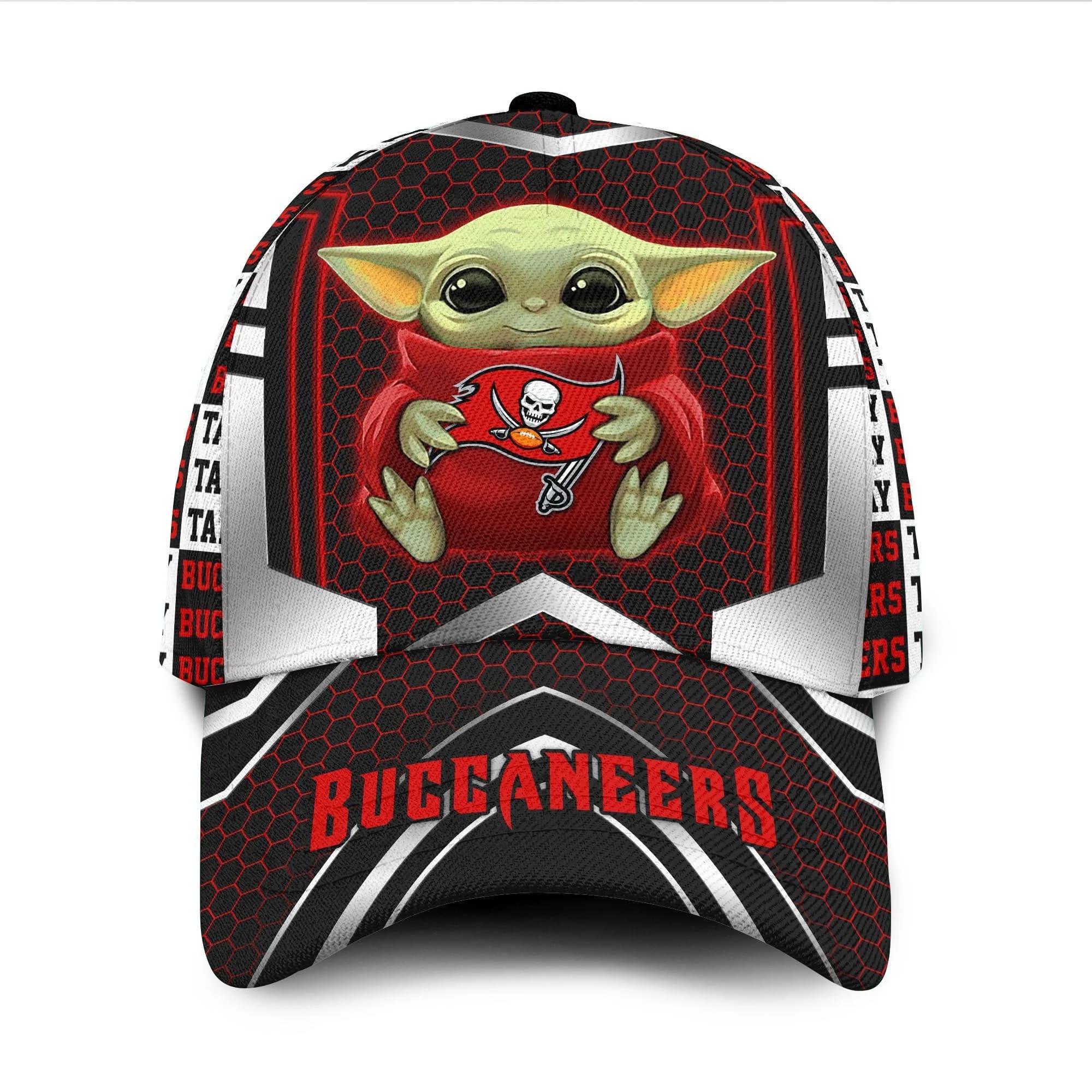 Tampa Bay Buccaneers Baby Yoda All Over Print 3D Baseball Cap
