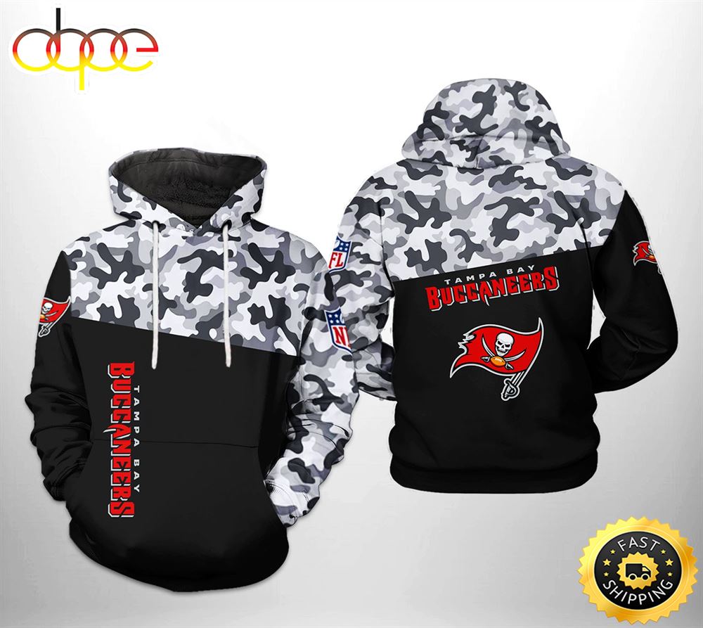 Tampa Bay Buccaneers NFL Camo Veteran Team 3D Printed HoodieZipper Hoodie