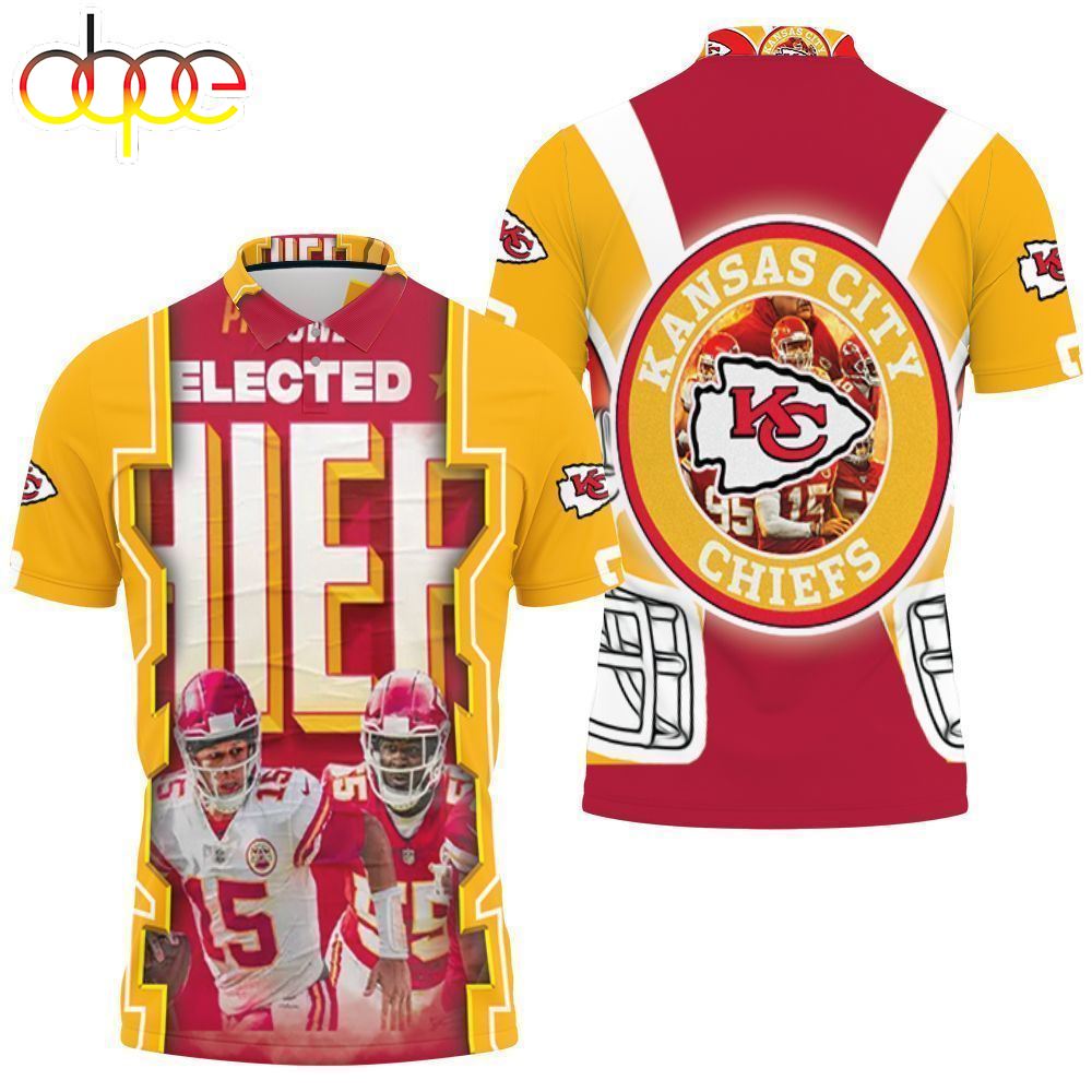 Team Kansas City Chiefs Logo Champions Super Bowl  Afc West Division 3d Polo Shirt