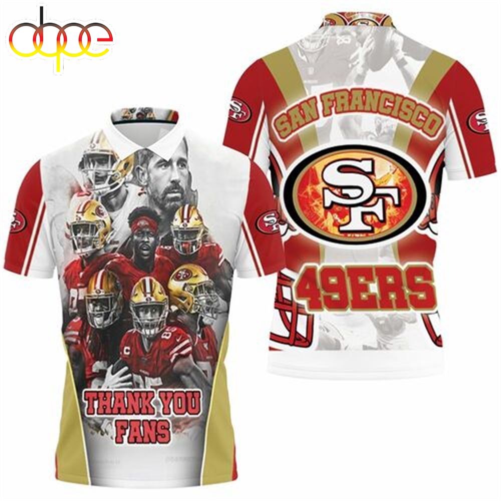 Team San Francisco 49ers Thank You Fans Nfc West Division Super Bowl  Polo Shirt