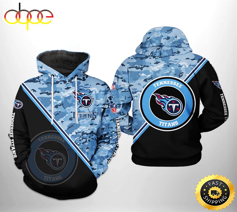 Tennessee Titans NFL Camo Team 3D Printed HoodieZipper Hoodie